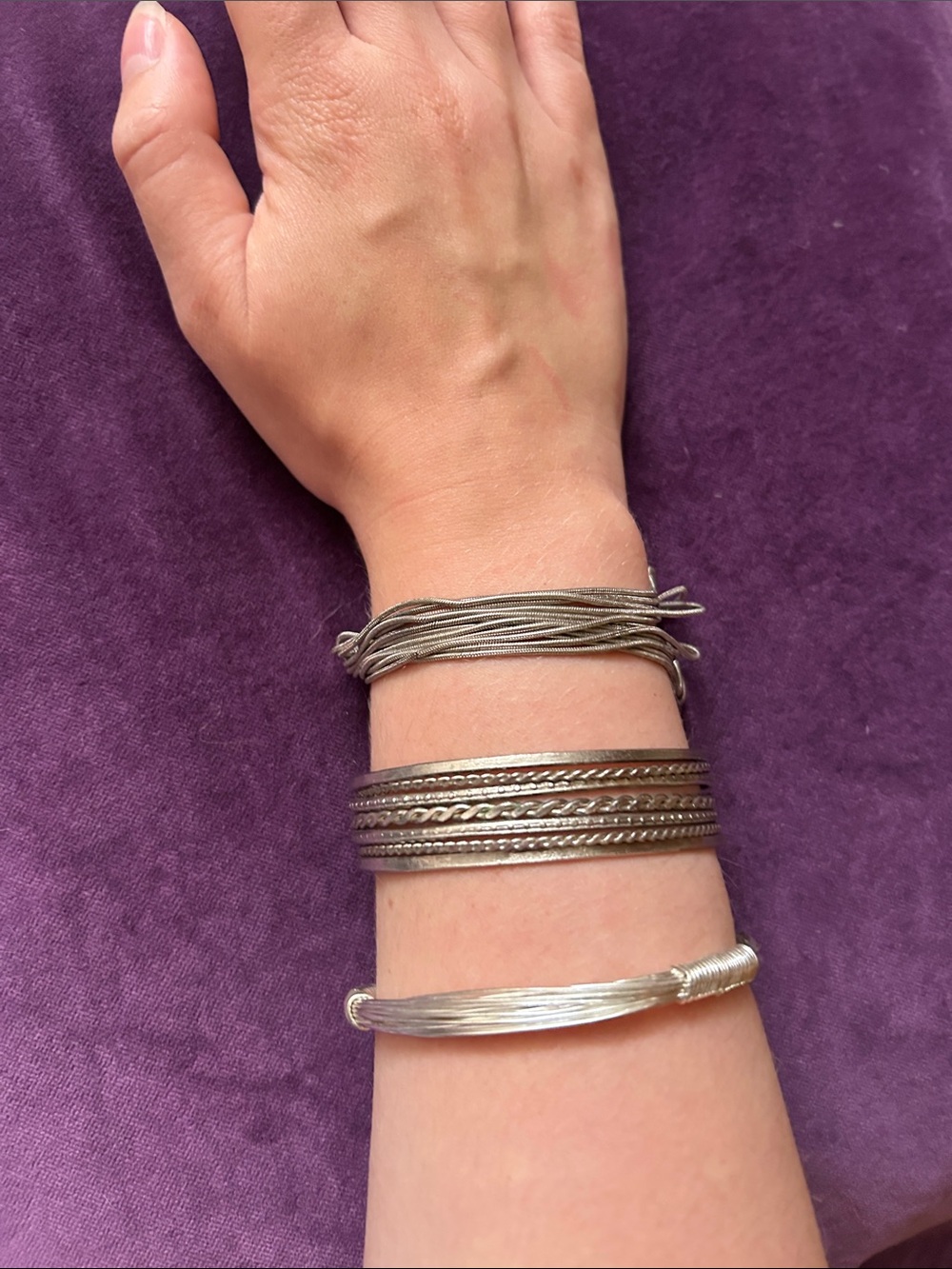 🌼2 for $35🌼Silver toned bracelet set